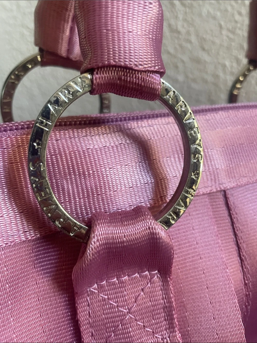 Harveys Dusty Rose Pink Ruffle Lola Satchel Handbag